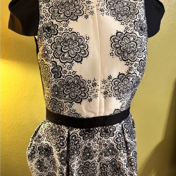 Tibi Black and White Floral Mini Dress - Picture 9 of 11